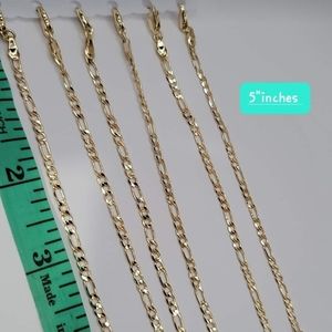 Kids Figaro style bracelet Gold-plated 5"inches